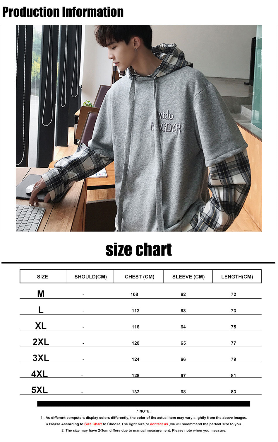 Men Streetwear Plaid Hooded Hoodies 2020 Man Patchwork Embroidery Harajuku Sweatshirts Male Hip Hop Fashions Hoodies