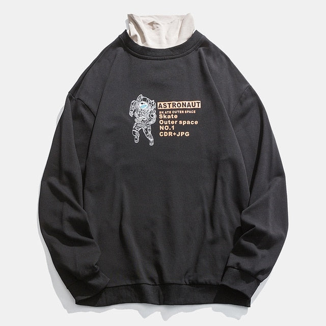 Youth Fake Two Pieces Half Turtleneck Hoodies 2020 Pullovers Colorfull Cotton Sweatshirt Harajuku Streetwear Clothing