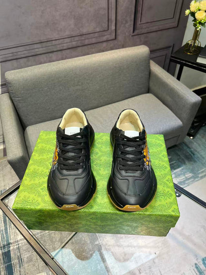 GUCCI RHYTON PRINT LEATHER SNEAKER