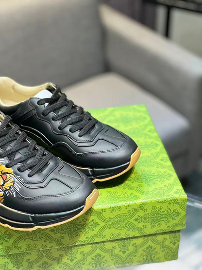 GUCCI RHYTON PRINT LEATHER SNEAKER