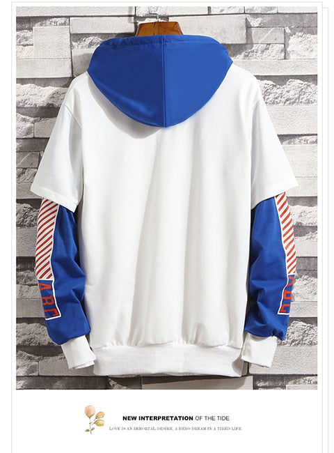 Men Patchwork Hip Hop Hoodies 2020 Mens Japanese Streetwear Harajuku Sweatshirts Male Pocket Harajuku Fashions Hoodie